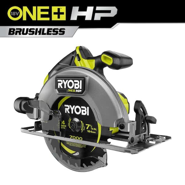 forhold klassekammerat Diskant RYOBI ONE+ HP 18V Brushless Cordless 7-1/4 in. Circular Saw (Tool Only)  PBLCS300B - The Home Depot