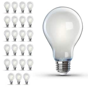 100-Watt Equivalent A21 Dimmable Filament CEC 90 CRI White Glass E26 Medium Base LED Light Bulb Daylight 5000K (24-Pack)