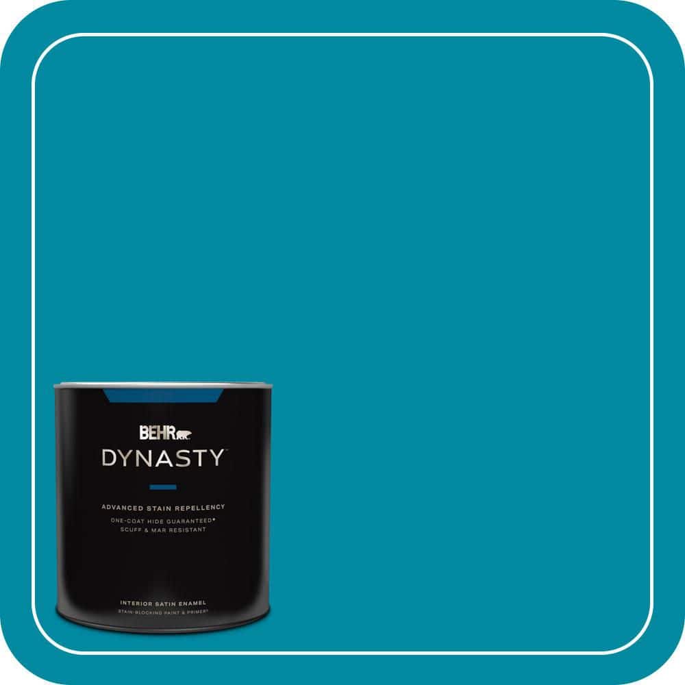 1 qt. #P480-6 Aruba Blue Satin Enamel Interior Stain-Blocking Paint and Primer price history on PriceWatchPro