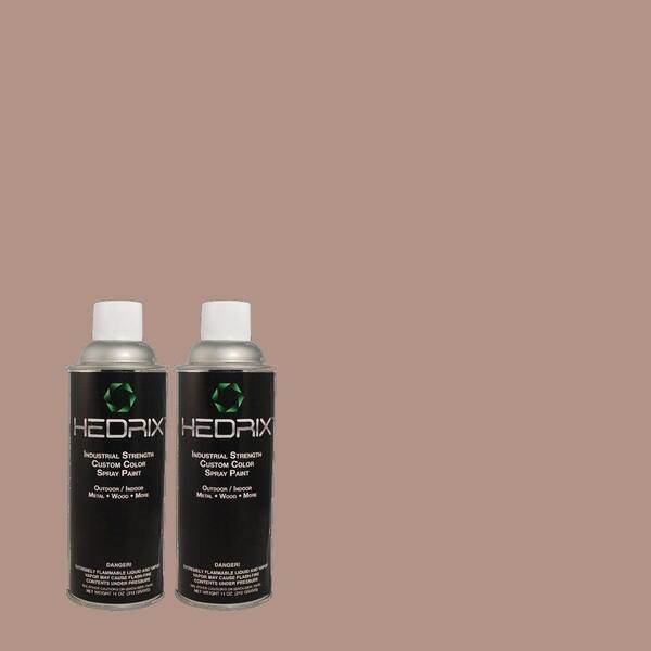 Hedrix 11 oz. Match of C60-72 Lilac Gray Low Lustre Custom Spray Paint (2-Pack)