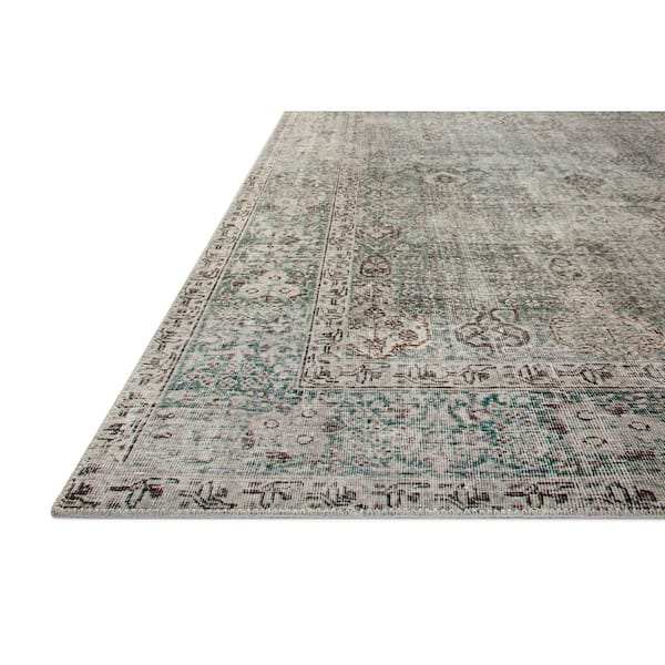 Chris Love Julia Jules Emerald / Antique Ivory 2 ft. 6 in. x 9 ft. 6 in.  Traditional Runner Rug