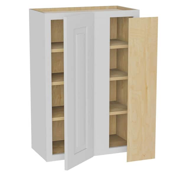 Home Decorators Collection Grayson 24 in. W x 12 in. D x 36 in. H Assembled Plywood Blind Wall Kitchen Cabinet in Pacific White with Soft Close RH
