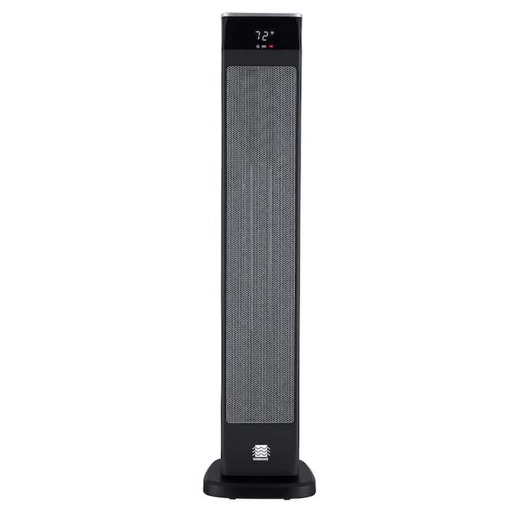 Warmwave Deluxe Digital 30 in. Oscillating Ceramic Tower Space Heater with Remote Control and Safety Protection