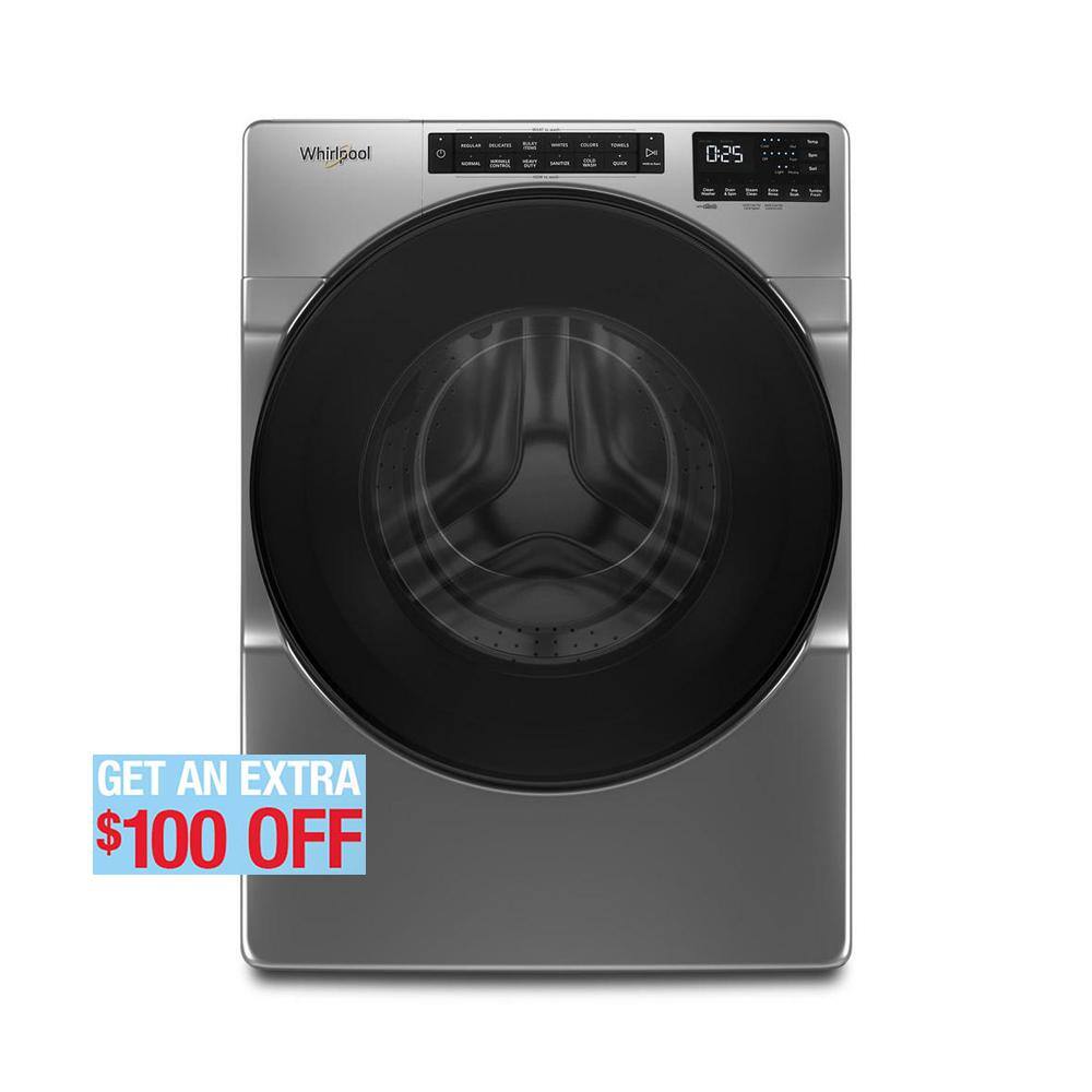 Whirlpool 5 cu. ft. Front Load Washer in Chrome Shadow WFW6605MC The