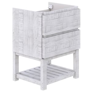 Formosa 46 in. W x 20 in. D x 34.1 in. H Double Bath Vanity Cabinet without Top with Open Bottom in Rustic White