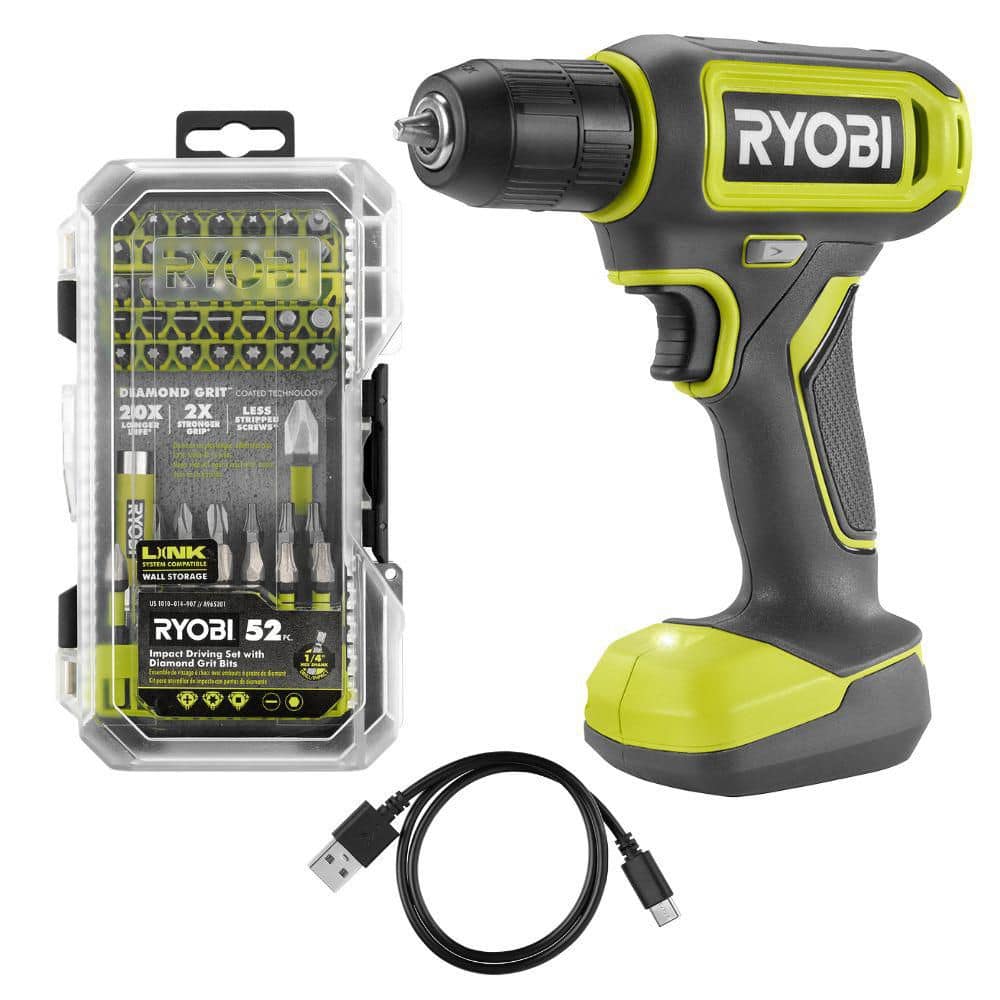 RYOBI Rechargeable 12V Cordless 3/8 in. Drill Driver and Diamond