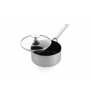 2 Piece 3Ply Stainless Steel Ceramic Nonstick 1.6 QT Saucepan with Lid