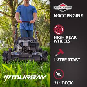 21 in. 140 cc Briggs and Stratton Walk Behind Gas Push Lawn Mower with Height Adjustment and with Mulch Bag
