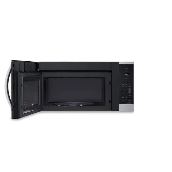 with Steel 1.8 1000-Watt Stainless Oven Over PrintProof ft. Home - the EasyClean W Depot 30 Smart in. Range MVEM1825F in LG The Microwave cu.