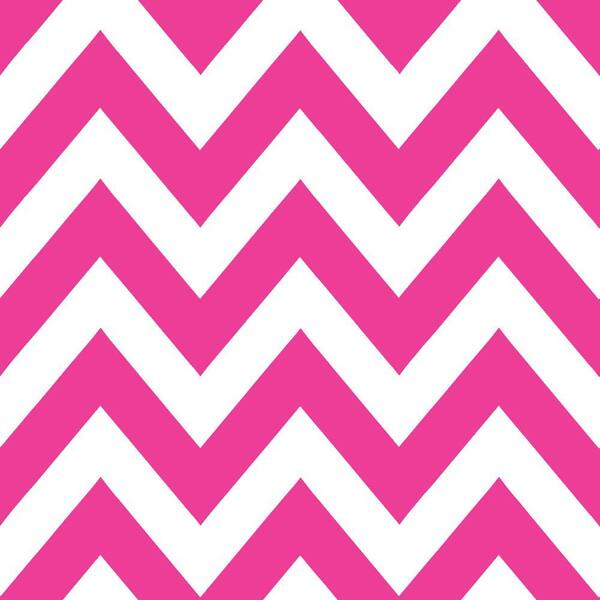 The Wallpaper Company 56 sq. ft. Chevron Fuscia Wallpaper