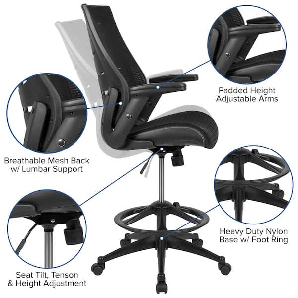 sit to stand drafting chair