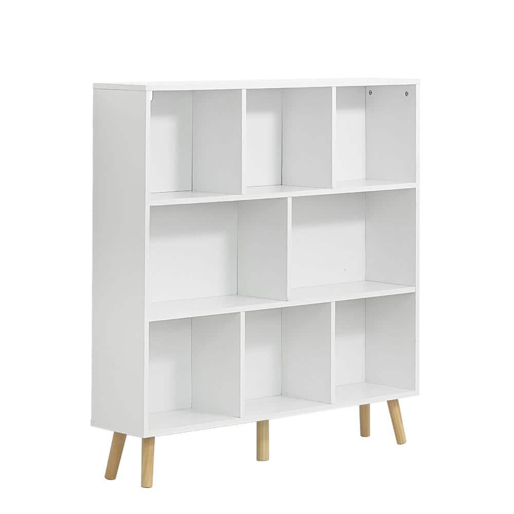 42.1 in. H x 39.4 in. W x 9.4 in. D White Wooden 8-Cube Storage Organizer with Legs price history on PriceWatchPro