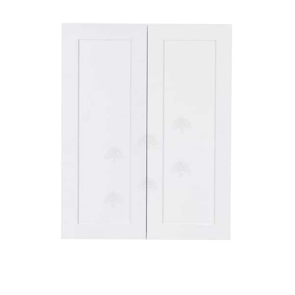 Lancaster White Plywood Shaker Stock Assembled Wall Kitchen Cabinet 36 in. W x 42 in. H x 12 in. D