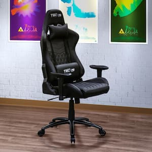 Ergonomic Black High Back Racer Style Video Gaming Chair