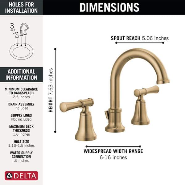 Chamberlain 8 in. Widespread Double Handle Bathroom Faucet in Champagne Bronze Chamberlain 8 in. Widespread Double Handle Bathroom Faucet in Champagne Bronze