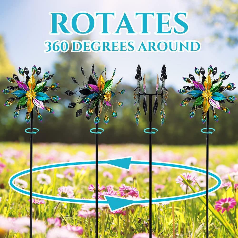 Double-Sided Large Metal Wind Spinners - Thumbnail 2