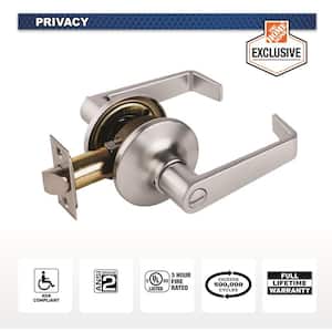 Commercial 2-3/4 in. Satin Chrome Privacy Bed/Bath Door Lever