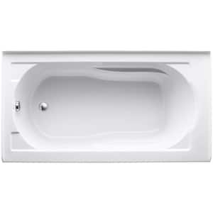 Devonshire 60 in. x 32 in. Rectangular Soaking Bathtub with Left-Hand Drain in White