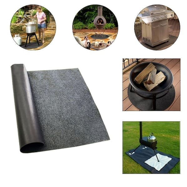 SUIUOI Opvouwbare Hittebestendige Grillmat – Brandwerende Onderlegger Voor Bbq, Vuurkorf En Kamperen – 4 Maten, Siliconencoating, Beschermt Gras En Terras