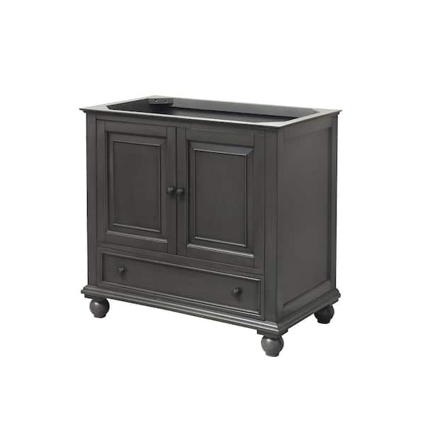 Thompson 36 in. Bath Vanity Cabinet without Top in Charcoal Glaze
