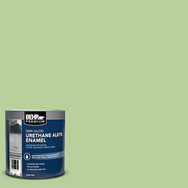BEHR PREMIUM 1 qt. #P380-4 Four Leaf Clover Semi-Gloss Enamel Urethane Alkyd Interior/Exterior Paint