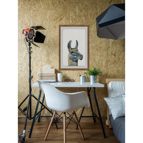 Unbranded 24 in. H x 16 in. W "Llama Bandana" by Marmont Hill Framed Printed Wall Art