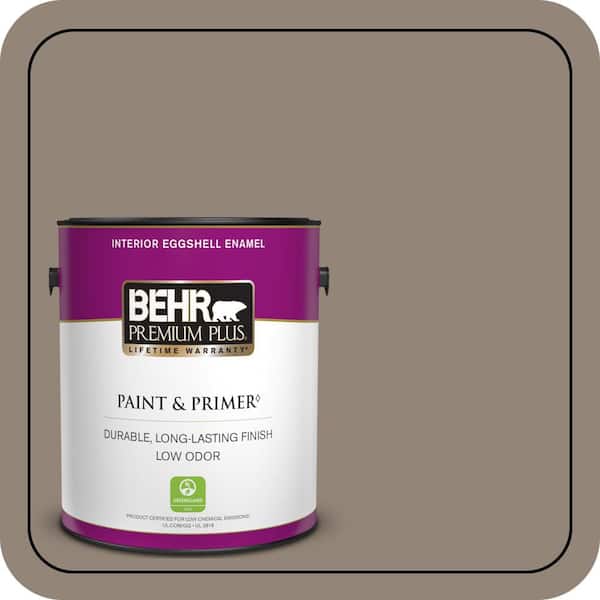BEHR PREMIUM PLUS 1 gal. #N220-5 Ottertail Eggshell Enamel Low Odor Interior Paint & Primer