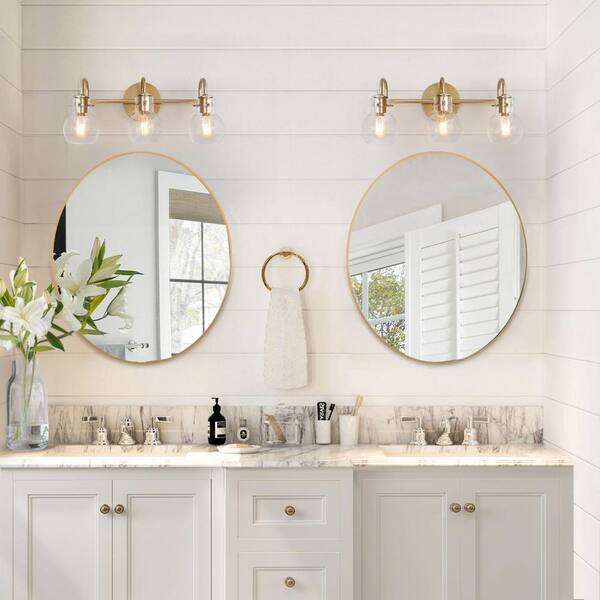Uolfin Ismo 3 Light Gold Modern, Modern Bathroom Vanity Light