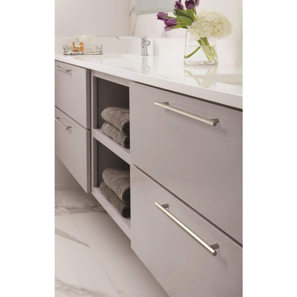 12-Inch Brushed Nickel Modern Cabinet Bar Pull