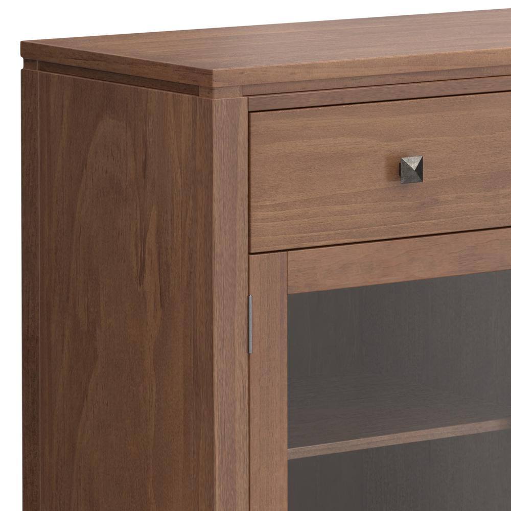 Cosmopolitan Medium Saddle Brown Solid Wood 54" Adjustable Sideboard Buffet