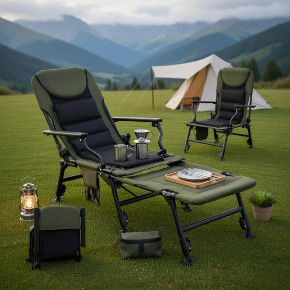 Foldable fishing chair with detachable footrest and swivel legs, 330lb price history on PriceWatchPro