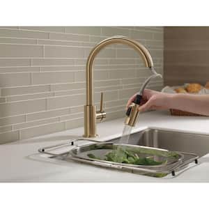 Trinsic Single-Handle Pull-Down Sprayer Kitchen Faucet with MagnaTite Docking in Champagne Bronze