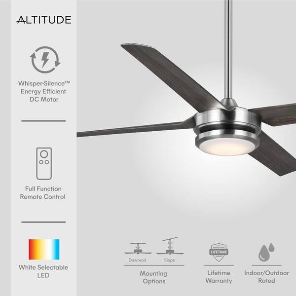 Altitude Laritza 56 in. LED Indoor/Outdoor Brushed Nickel