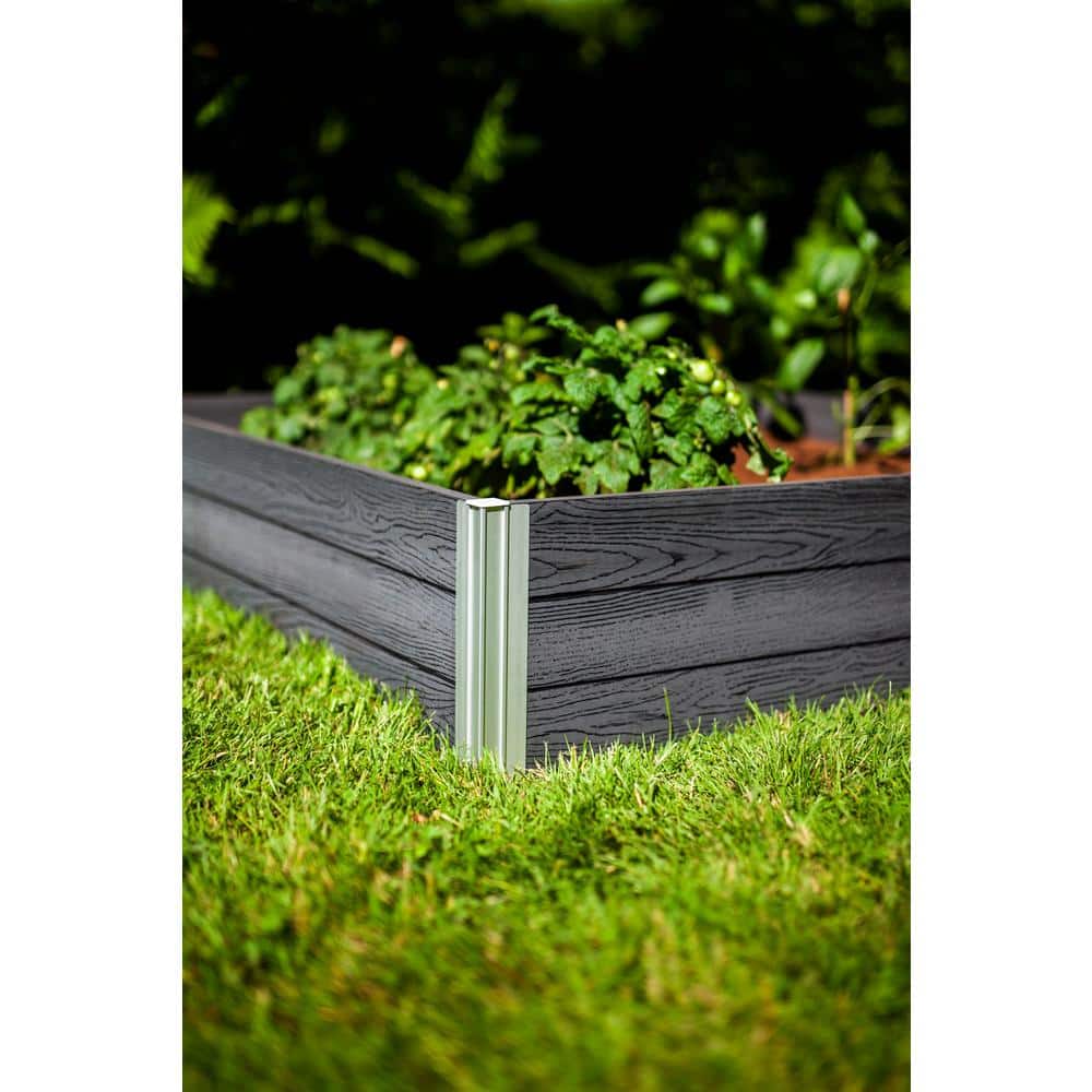 Urbana Slate Gray Vinyl Raised Garden Bed, 48" x 48"