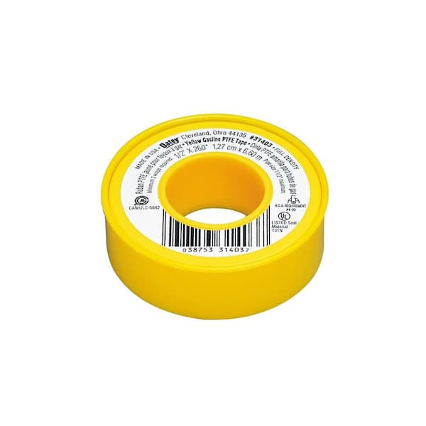 1/2 in. x 260 in. Yellow Thread Sealing PTFE Plumber's Tape (2-Pack)