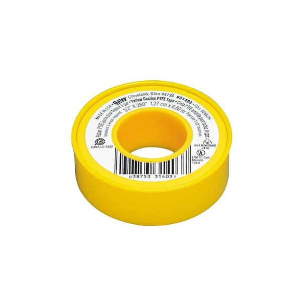Gasoila Yellow High Density PTFE Gas Line Thread Sealant Seal Tape 
