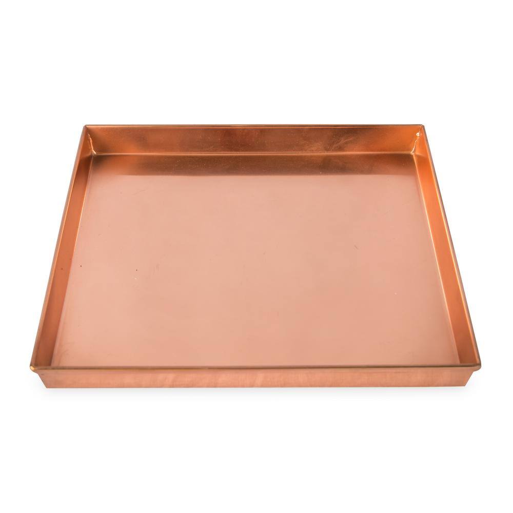 Square Copper Plated Stainless Steel Decorative Tray