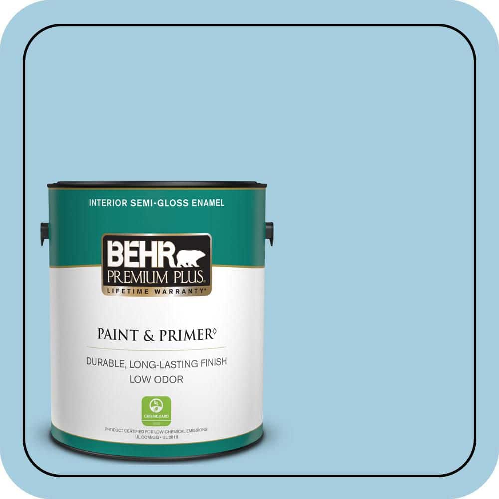 1 gal. #M490-2 Carefree Sky Semi-Gloss Enamel Low Odor Interior Paint & Primer price history on PriceWatchPro