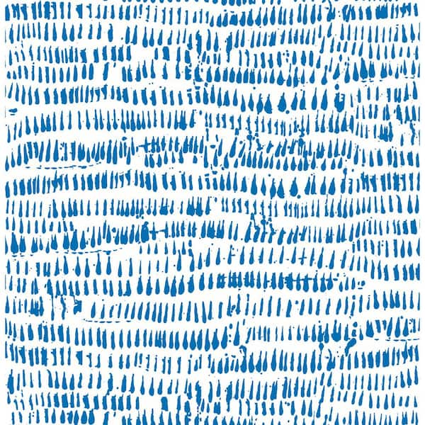 A-Street Prints Blue Runes Sapphire Brushstrokes Wallpaper Sample