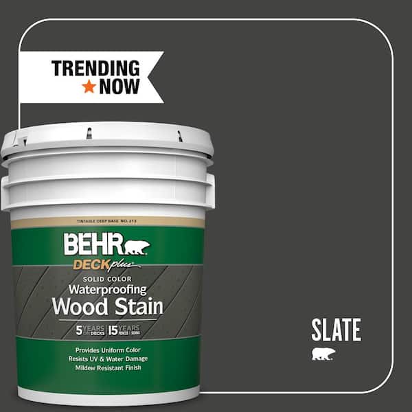 5 gal. #SC-102 Slate Solid Color Waterproofing Exterior Wood Stain