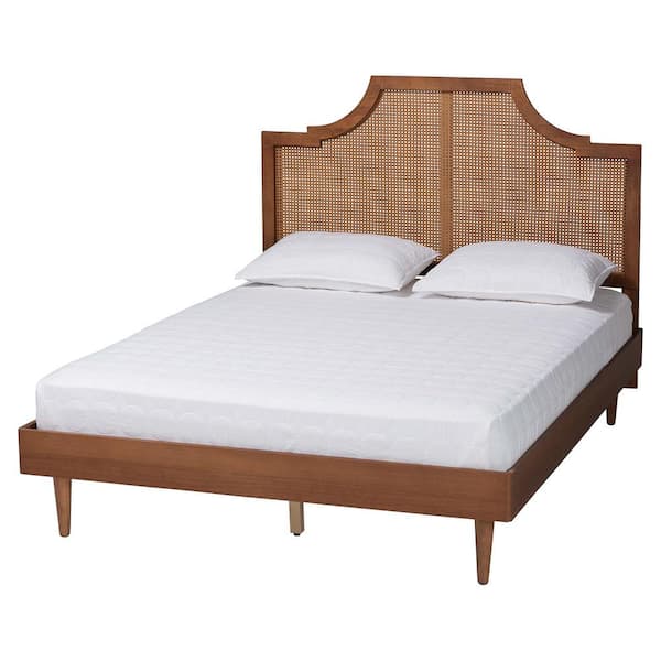 Baxton Studio Macaria Brown Wood Frame King Platform Bed