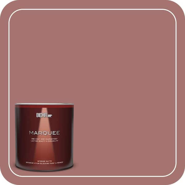 BEHR MARQUEE 1 Qt. #MQ1-17 Autumn Russet One-Coat Hide Matte Interior Paint & Primer