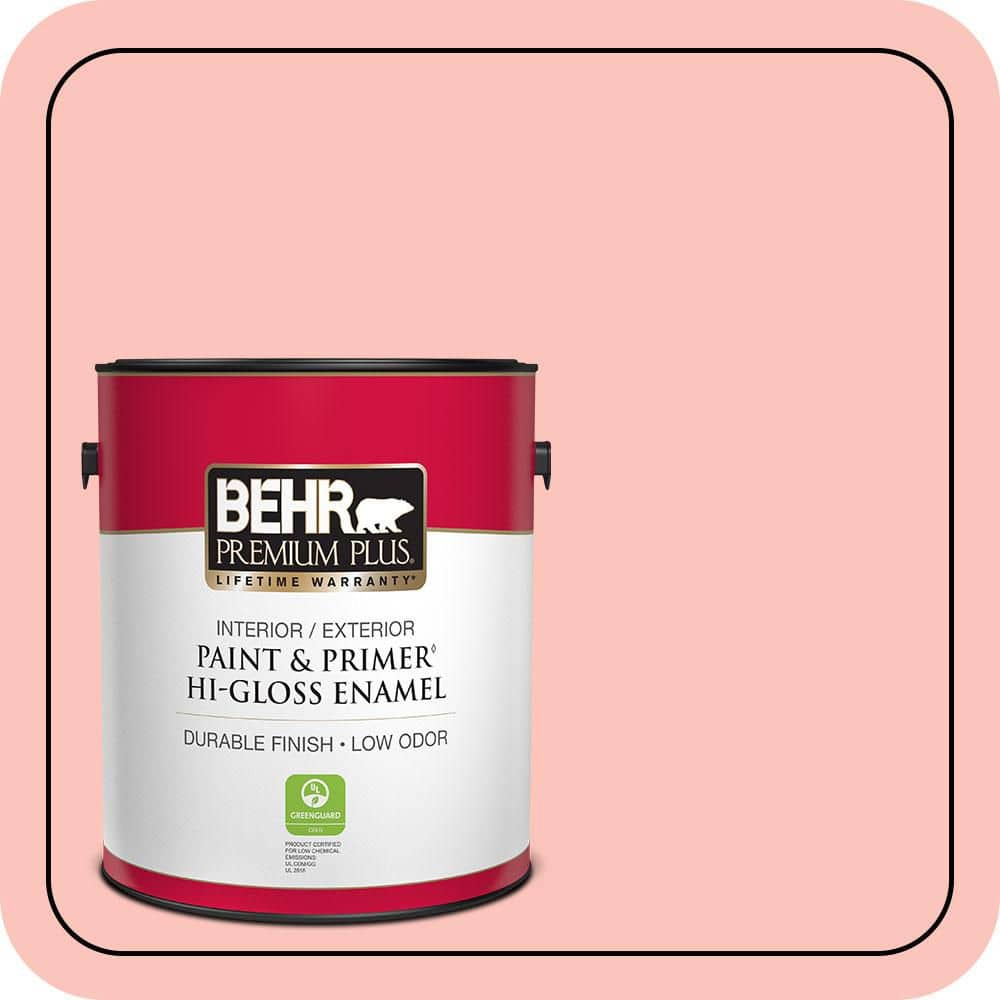 1 gal. #170C-3 Coral Bells Hi-Gloss Enamel Interior/Exterior Paint & Primer price history on PriceWatchPro
