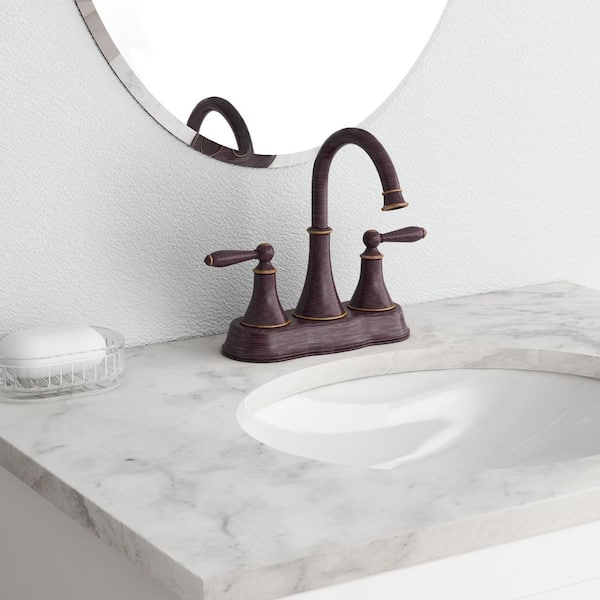 Courant 4 in. Centerset 2-Handle Bathroom Faucet in Tuscan Bronze