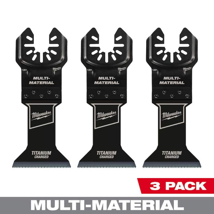 Milwaukee 1-3/4 in. Titanium Bi-Metal Universal Fit Metal Cutting Multi-Tool Oscillating Blade (3-Pack)