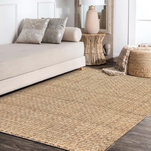 Estera Hand Woven Boucle Chunky Jute Natural 6 ft. x 9 ft. Area Rug