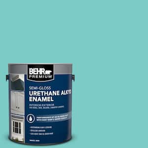 1 gal. #BIC-39 Blue Green Gem Urethane Alkyd Semi-Gloss Enamel Interior/Exterior Paint