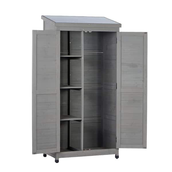 GOGEXX 2.8 ft. W x 1.7 ft. D x 5.6 ft. H Wood Shed Tall Vertical