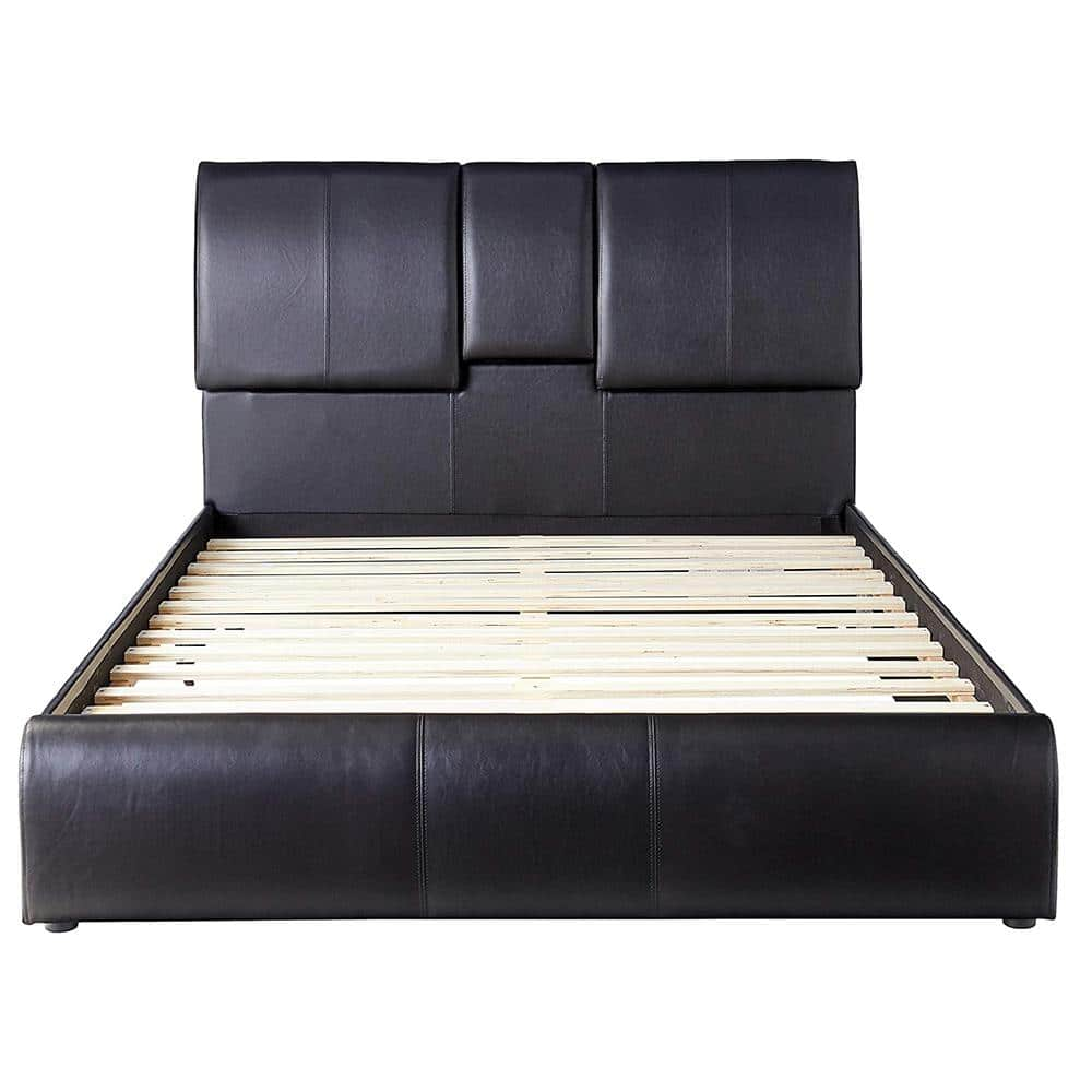 Acme Furniture Kofi 80w Black PU Eastern King Fabric Wood Frame 21266EK ...