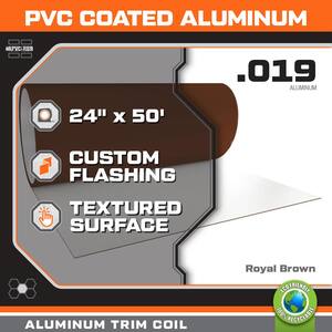 24 in. x 50 ft. Aluminum PVC Coat Roll Valley Flashing